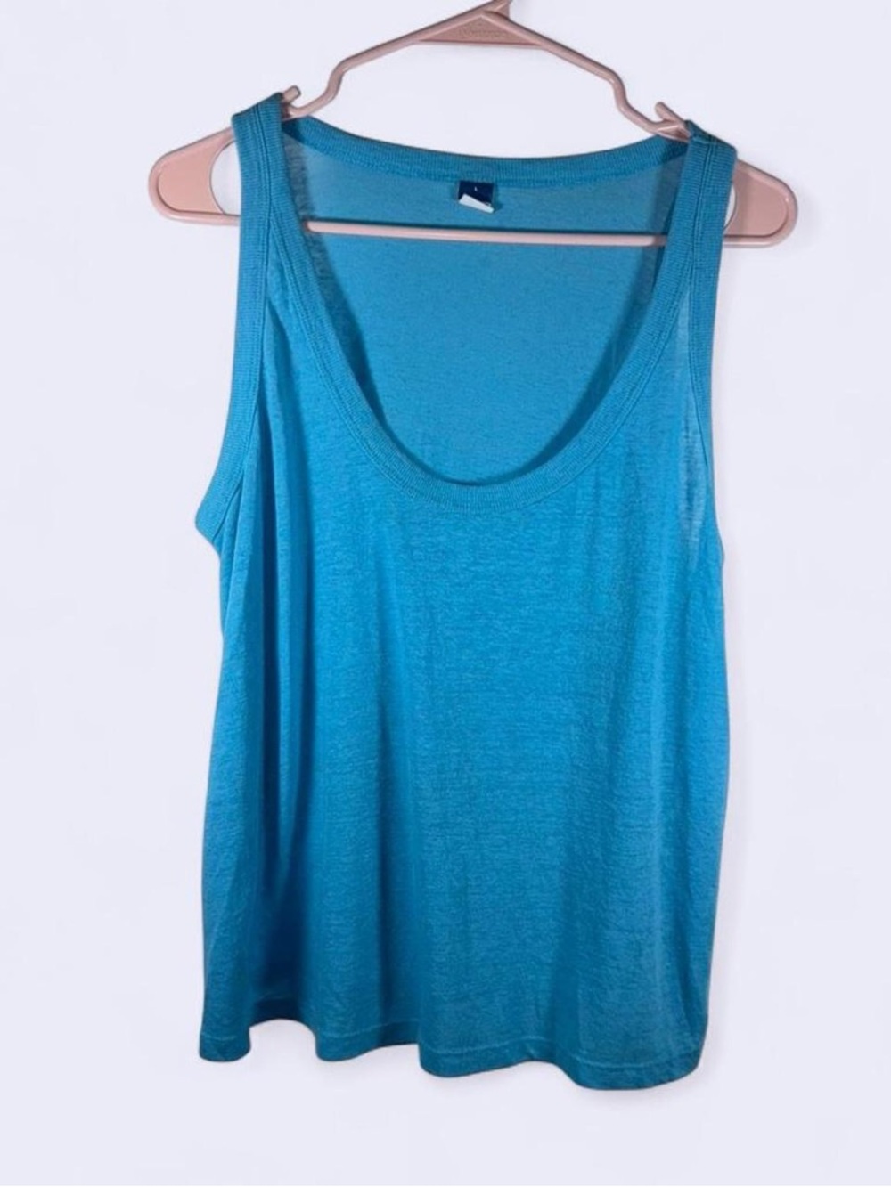 Old Navy Teal Blue Lightweight Tank Top Scoop Neck Size L